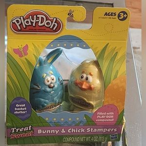 Blue & Yellow Playdoh Chick Stampers